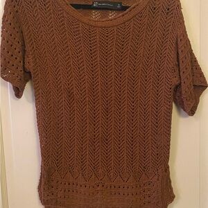 New York & Company Rust Knit Top